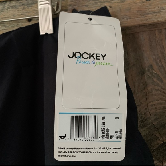 Men’s XL JOCKEY Midnight Blue 6 Pocket Cargo Scrub Casual Zip Drawstring Pants - Picture 9 of 16